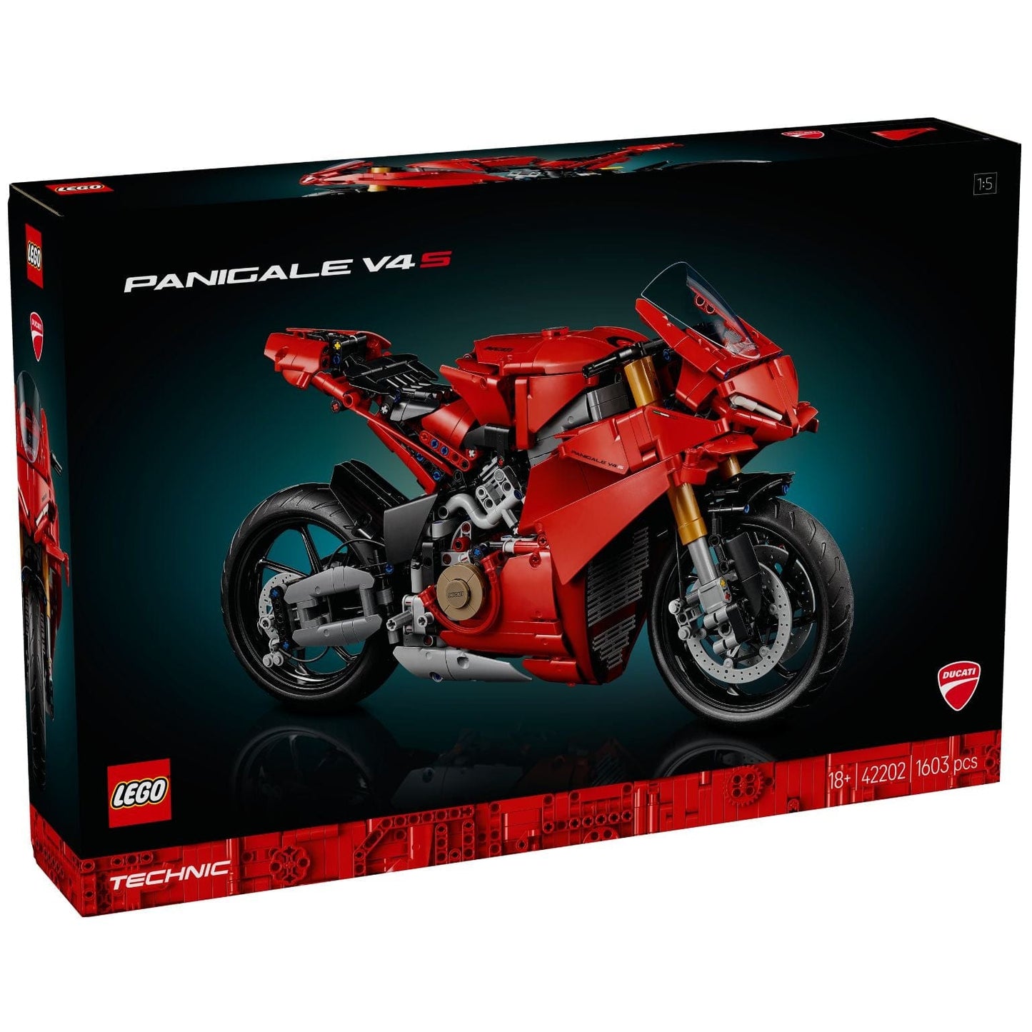 Apresentamos Lego Technic - Mota Ducati Panigale V4 S com o SKU 664220225 recomendado para + 14 anos