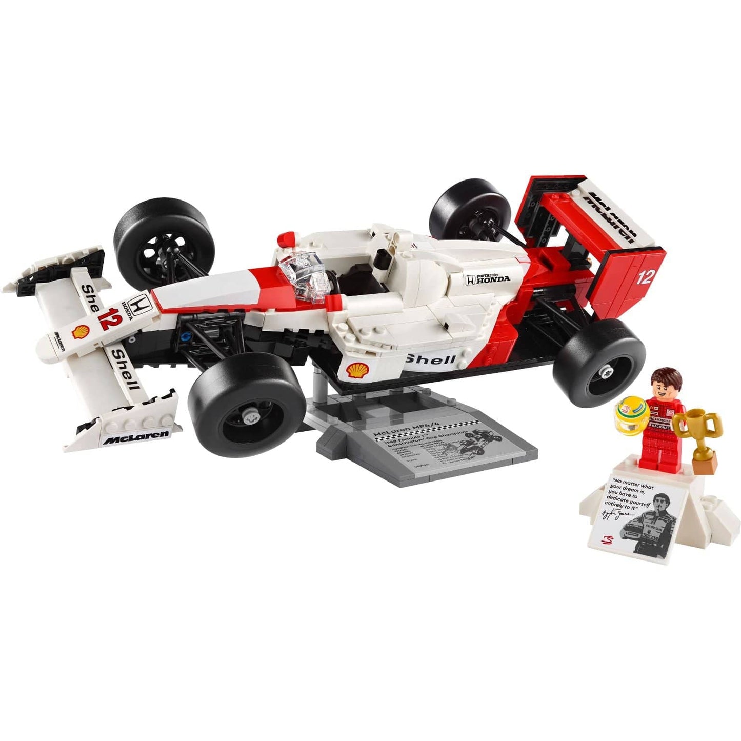 Apresentamos Lego Icons - McLaren MP4/4 e Ayrton Senna com o SKU 661033024 recomendado para + 14 anos