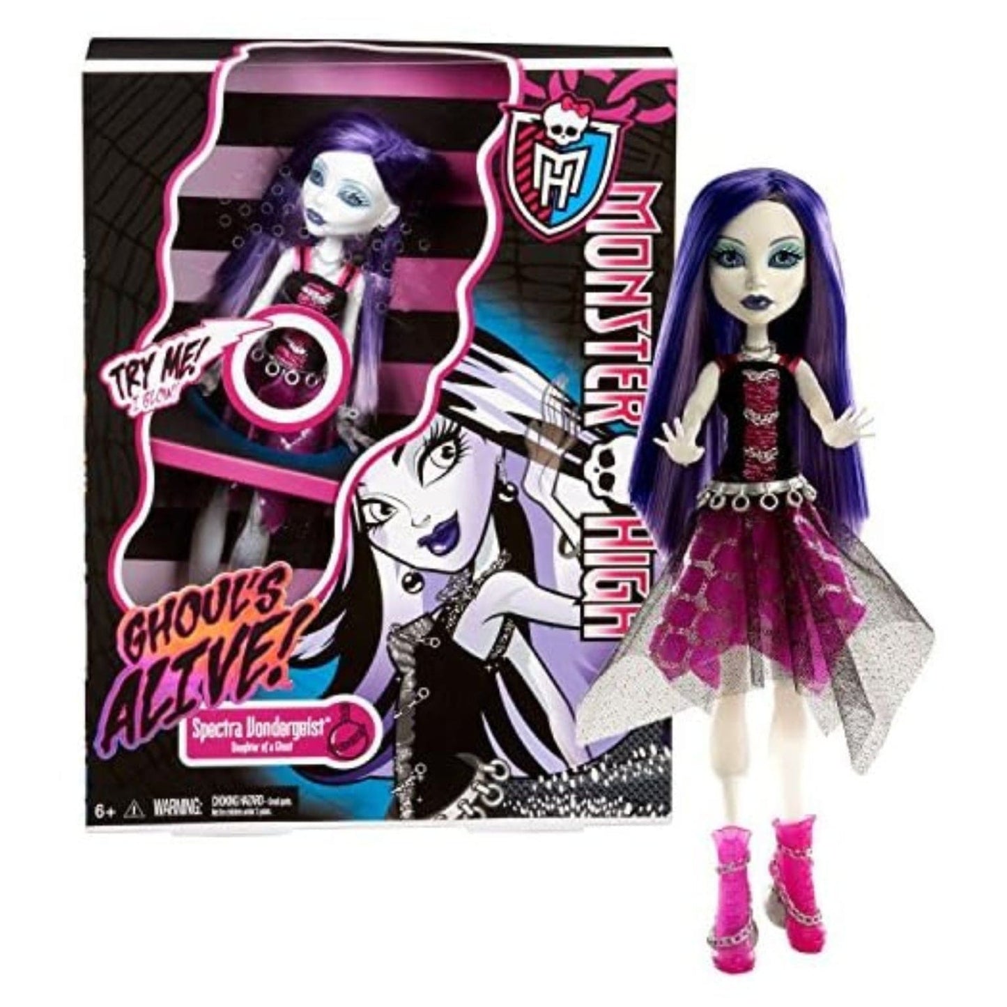 Apresentamos Monster High Mais Viva do que Morta  Spectra Vondergeist com o SKU 550421121 recomendado para + 6 anos