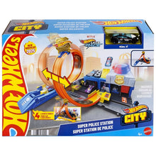 Caixa da pista Hot Wheels City Super Esquadra de Polícia