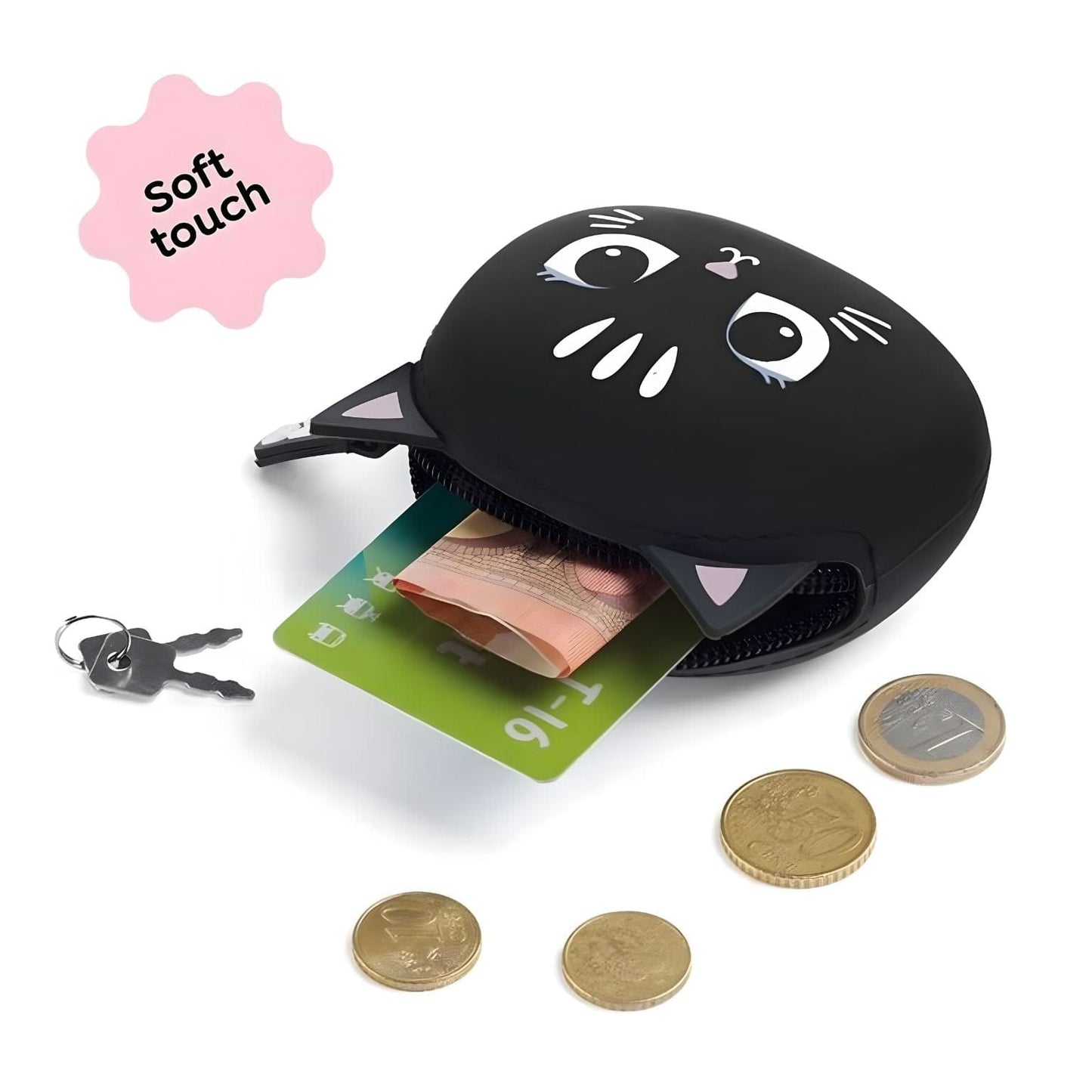 Apresentamos Porta Moedas silicone Gato com o SKU 921939725 recomendado para + 3 anos