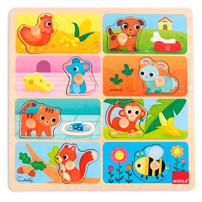Presentamos Puzzle Animales Comida Favorita con el SKU 85304123 recomendado para + 2 años