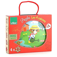 Apresentamos Puzzle de Madeira - Quatro Estações com o SKU 26264124 recomendado para + 2 anos