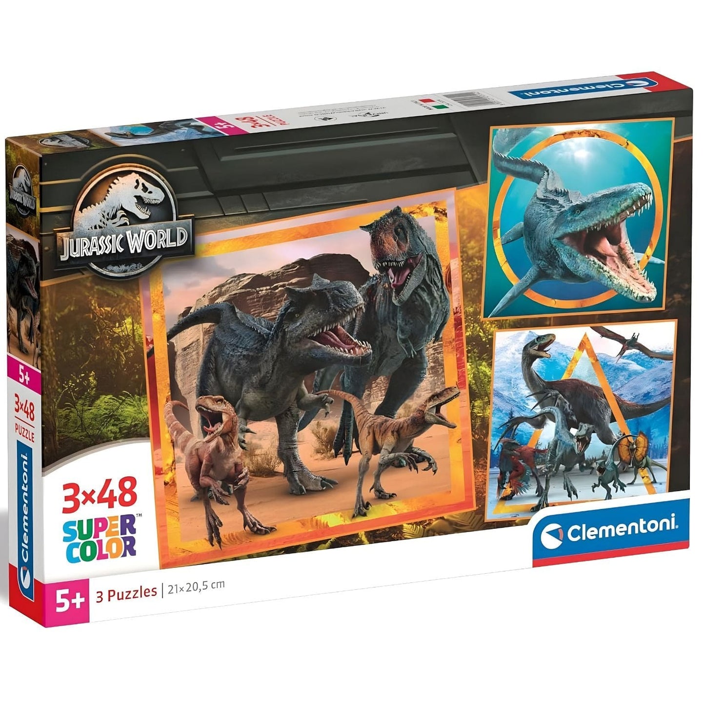 Apresentamos Puzzle Jurassic World 3 x 48 com o SKU 852531425 recomendado para + 5 anos