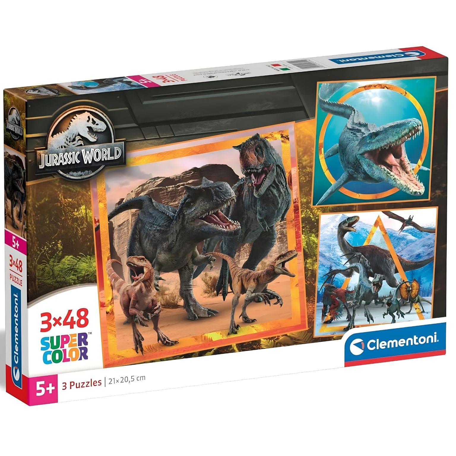 Apresentamos Puzzle Jurassic World 3 x 48 com o SKU 852531425 recomendado para + 5 anos