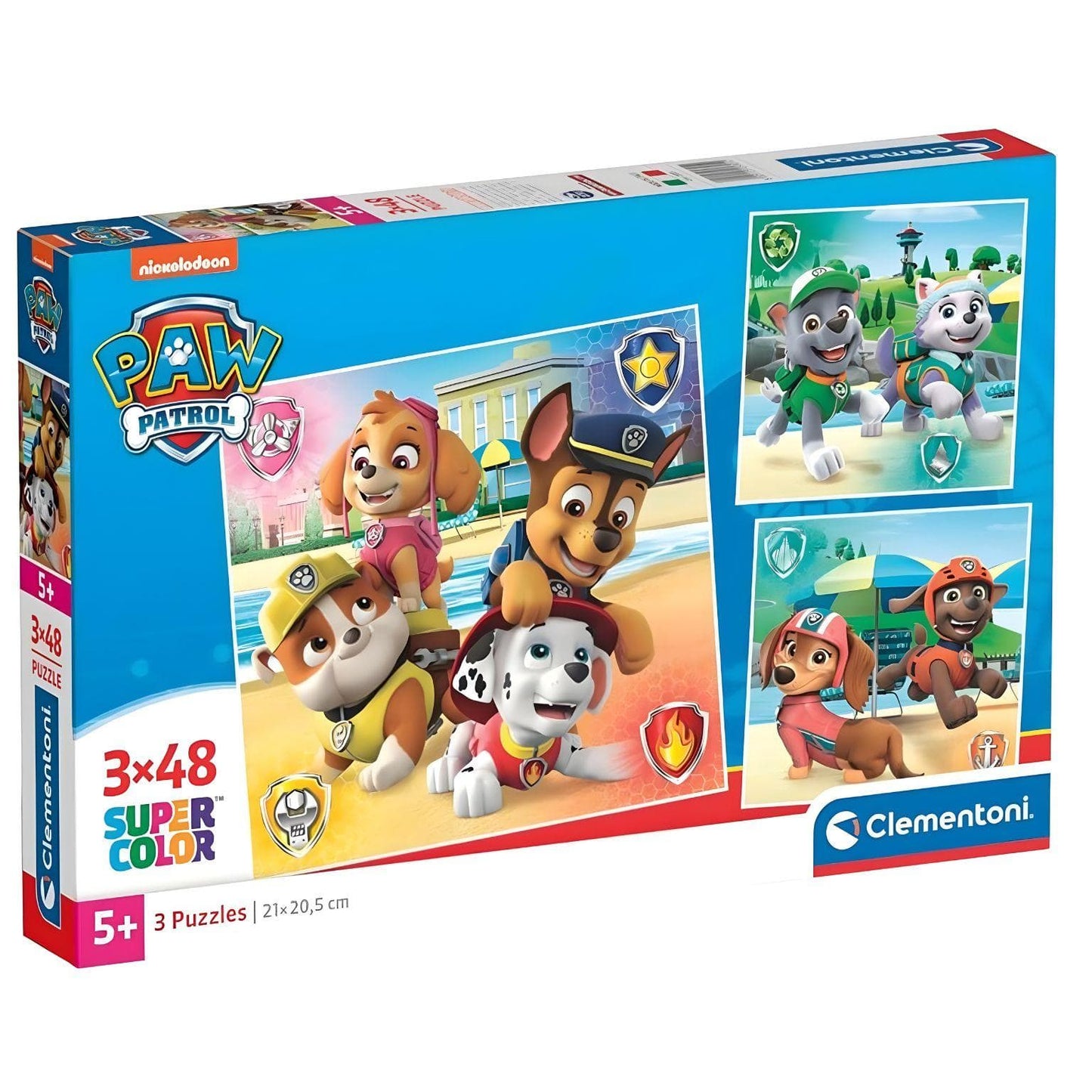 Apresentamos Puzzle Patrulha Pata 3 x 48 pçs com o SKU 852530125 recomendado para + 5 anos
