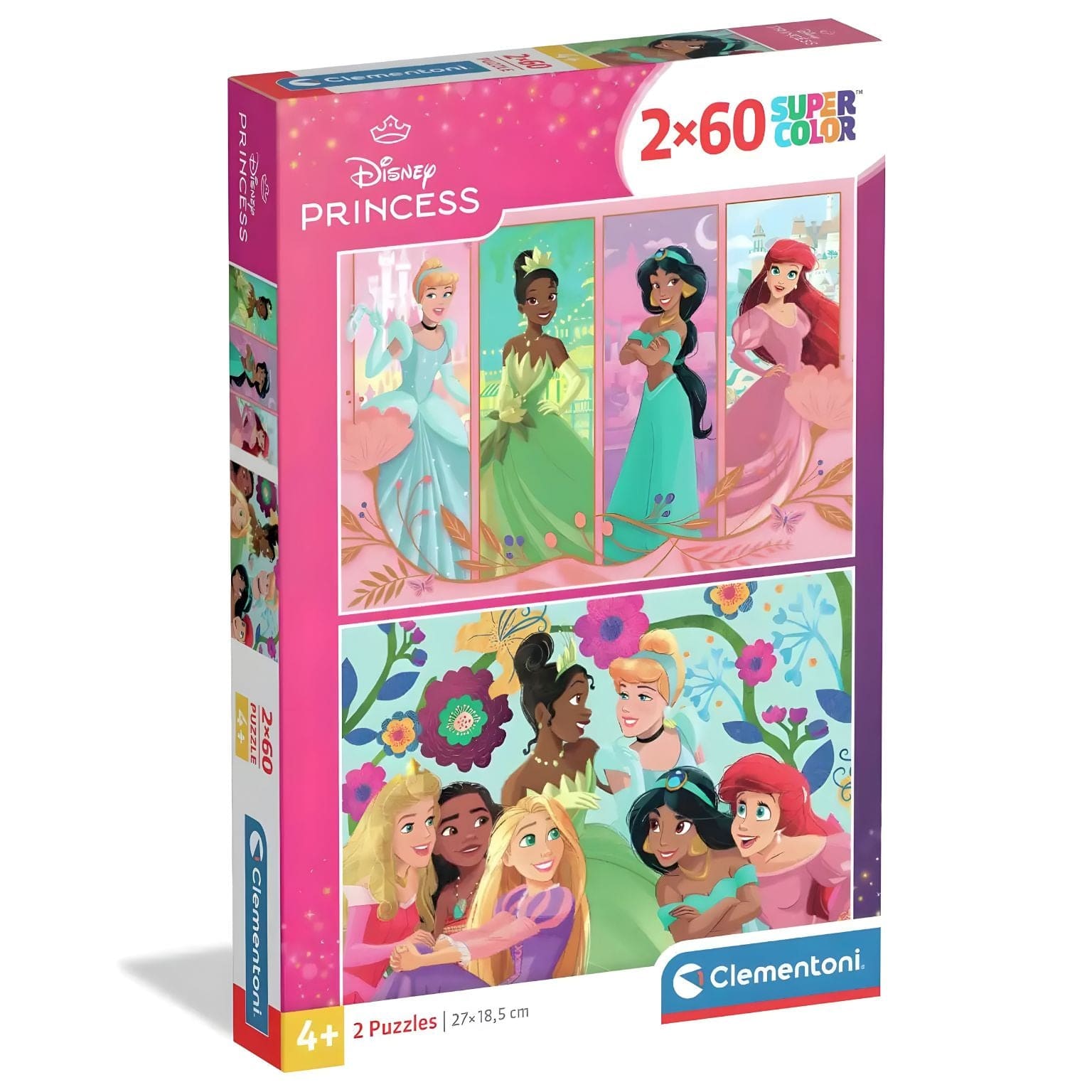Apresentamos Puzzle Princesas Disney 2 x 60 pçs com o SKU 852482425 recomendado para + 4 anos