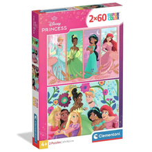 Apresentamos Puzzle Princesas Disney 2 x 60 pçs com o SKU 852482425 recomendado para + 4 anos