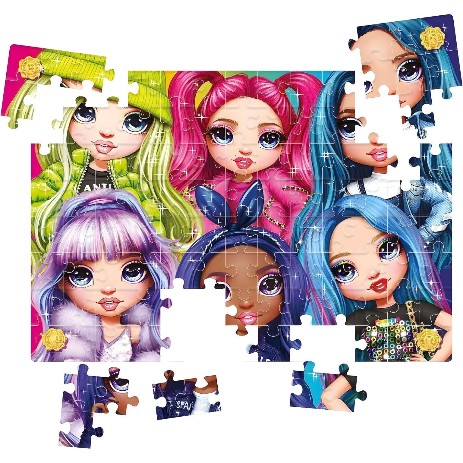 Apresentamos Puzzle Rainbow High 104 pçs com o SKU 850343722 recomendado para + 6 anos