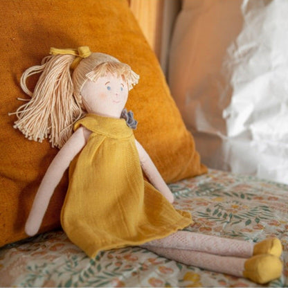 Presentamos Muñeca de Trapo con Vestido mostaza con el SKU 790186222 recomendado para + 0 meses