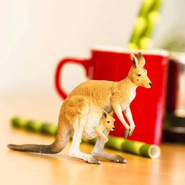 Canguru Vermelho com cria - Brincatoys