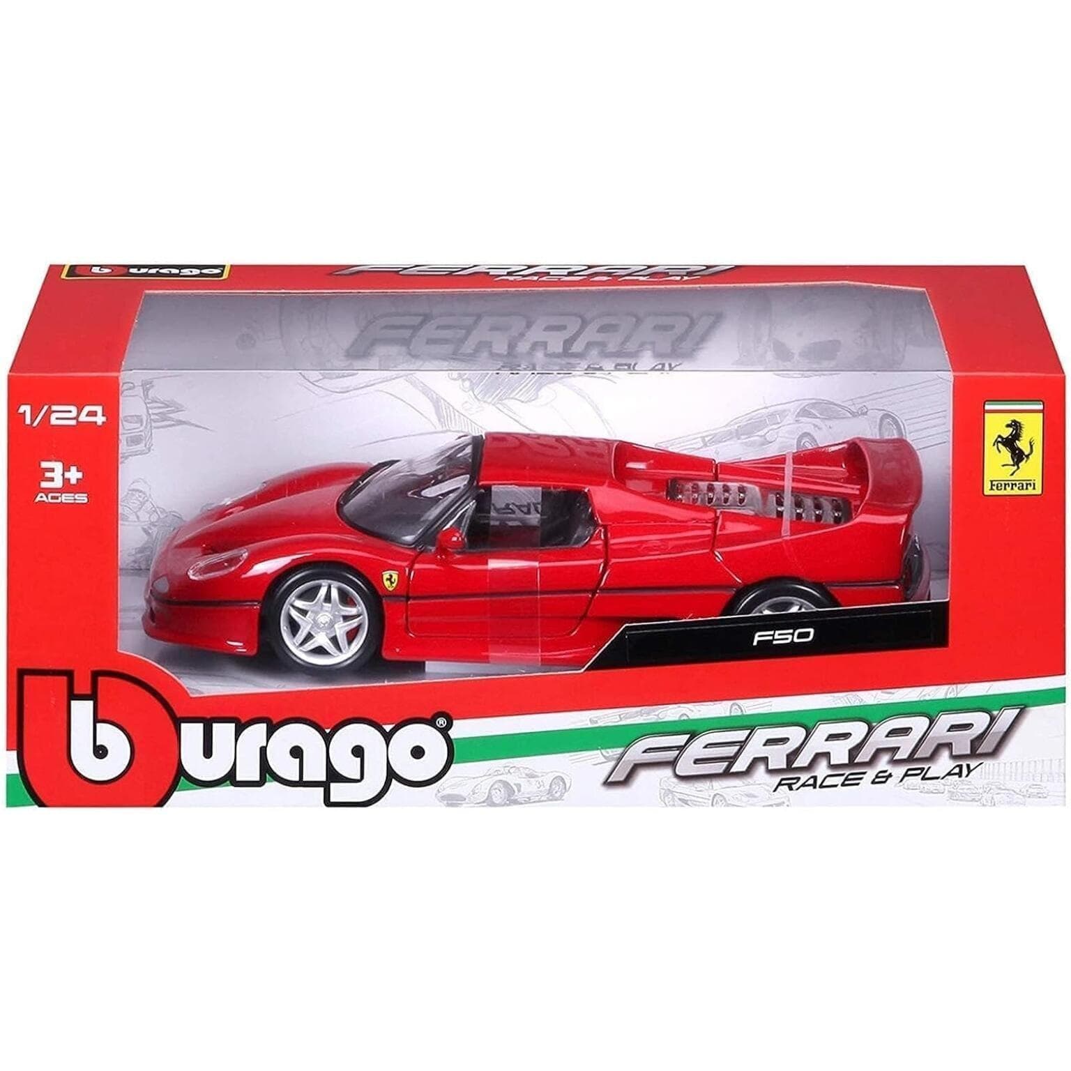 Apresentamos Ferrari F50 com o SKU 682601024 recomendado para + 3 anos