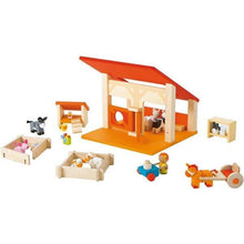 Apresentamos Estábulo em madeira com o SKU 618250615 recomendado para + 3 anos