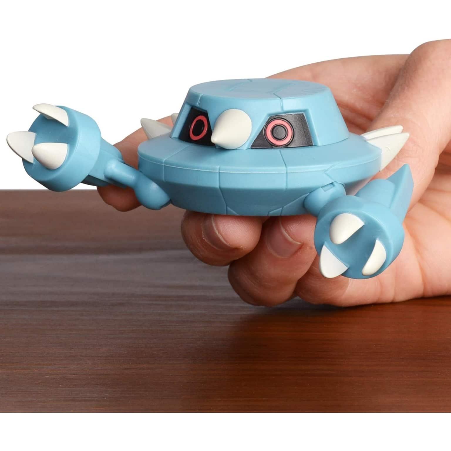 Figura de Batalha Pokémon Metang azul da Jazwares em embalagem oficial