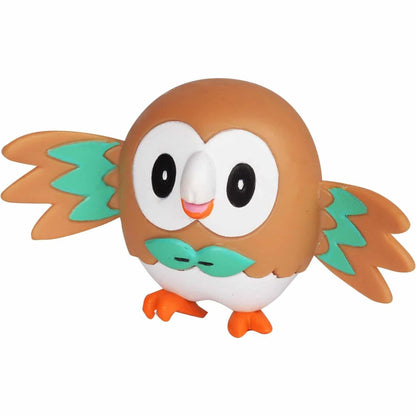 Figura Pokémon Rowlet y Litten de Jazwares en pack de batalla con Rowlet y Litten