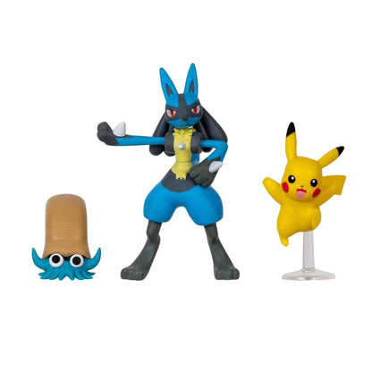 Presentamos Figuras de batalla Pokémon – Omanyte, Pikachu y Lucario con el SKU 23305424 recomendado para + 4 años