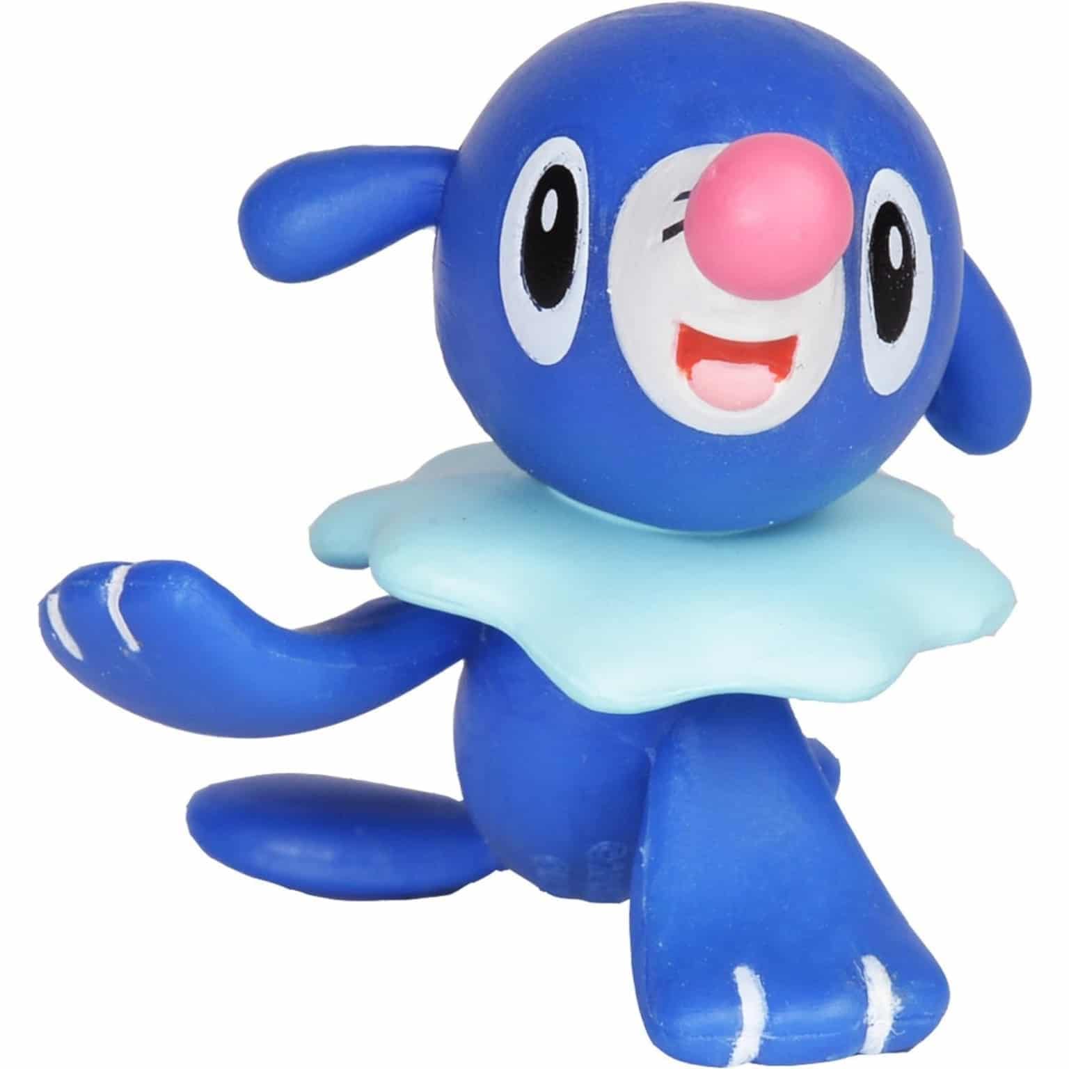 Figuras Pokémon Pikachu e Popplio em pack de brincadeira para crianças