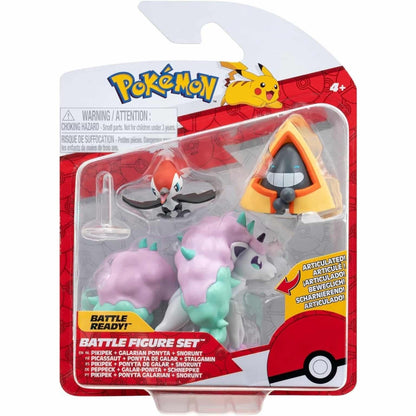 Presentamos Figuras de Batalla Pokémon - Pikipek, Galarian Ponyta y Snorunt con el SKU 23305324 recomendado para + 4 años