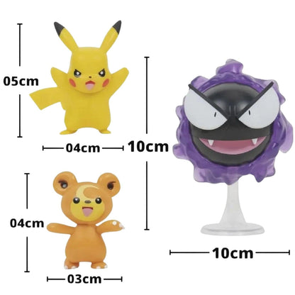Presentamos Pokémon Figuras de Batalla Teddiursa, Pikachu y Gastly con el SKU 233992322 recomendado para + 4 años