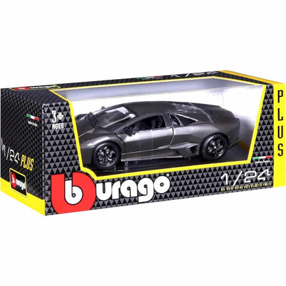 Lamborghini Reventón Gris 1/24 de Bburago con puertas abiertas