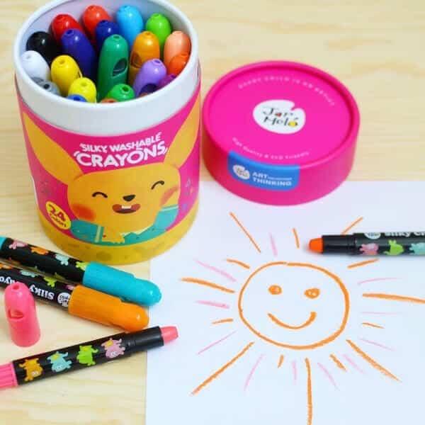 Apresentamos Lápis de cera lavável 24 pçs com o SKU 779044222 recomendado para + 12 meses