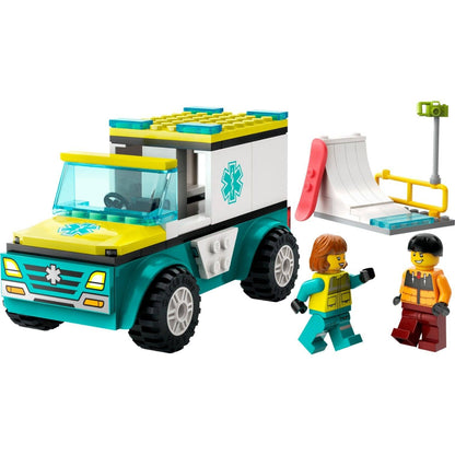 Presentamos Lego City Ambulancia de Emergencia y Snowboarder con el SKU 666040324 recomendado para + 4 años