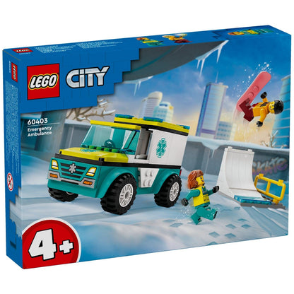 Presentamos Lego City Ambulancia de Emergencia y Snowboarder con el SKU 666040324 recomendado para + 4 años