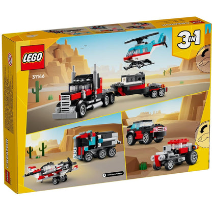 Presentamos Lego Creator Camión Plataforma con Helicóptero con el SKU 663114625 recomendado para + 7 años