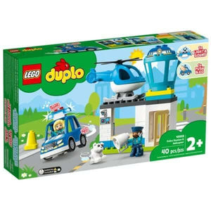 Lego Duplo Esquadra da Polícia e Helicóptero - Brincatoys