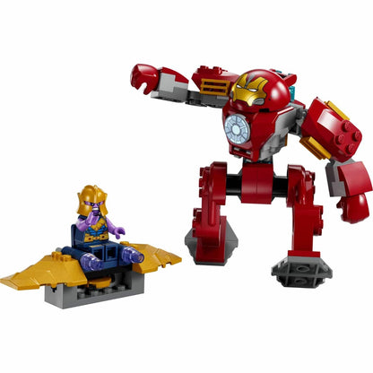 Lego Marvel - La Armadura Hulkbuster de Iron Man contra Thanos con Iron Man y Thanos en enfrentamiento