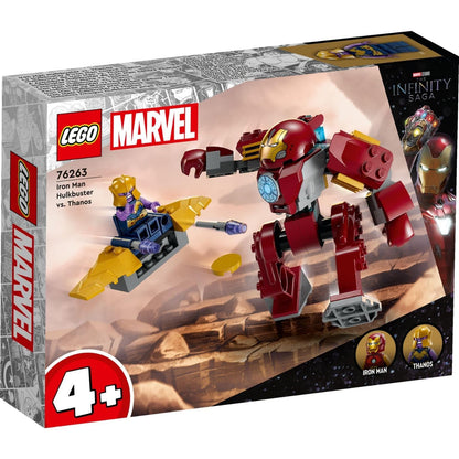 Lego Marvel - La Armadura Hulkbuster de Iron Man contra Thanos con Iron Man y Thanos en enfrentamiento