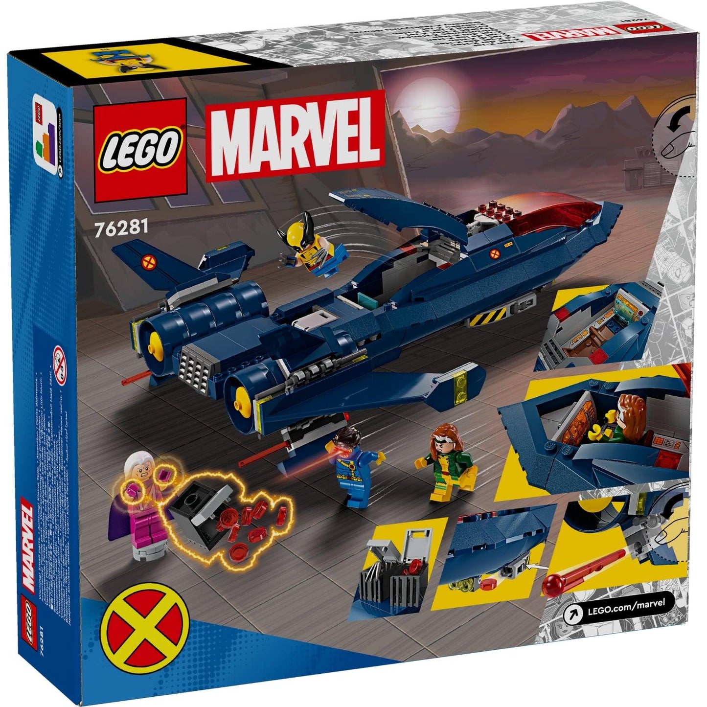 Apresentamos Lego Marvel X-Jet dos X-Men com o SKU 667628124 recomendado para + 8 anos