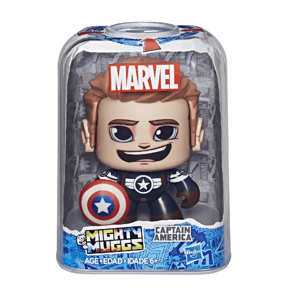 Apresentamos Mighty Muggs Marvel - figura do Capitão América com o SKU 90219918 recomendado para + 3 anos