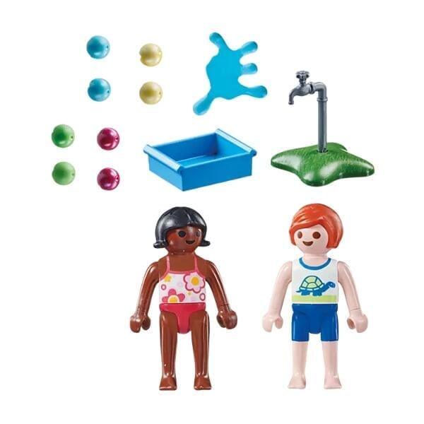 Apresentamos Playmobil Crianças com balões de água com o SKU 657116623 recomendado para + 4 anos
