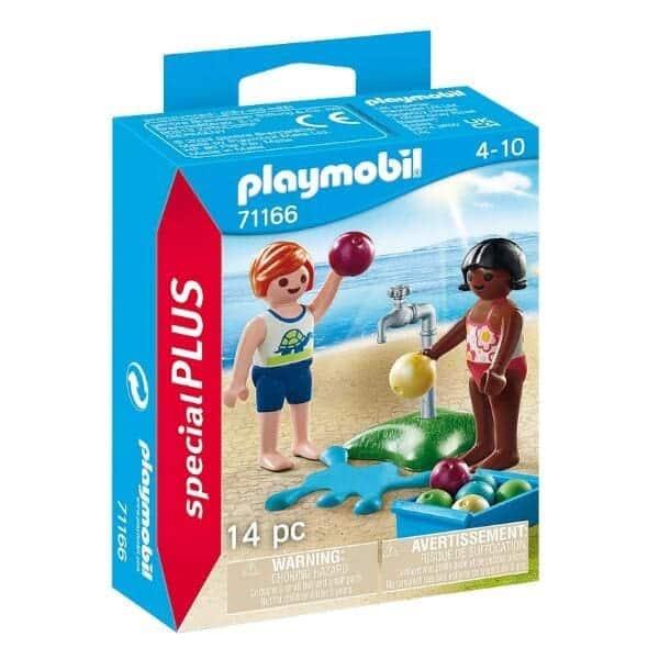 Apresentamos Playmobil Crianças com balões de água com o SKU 657116623 recomendado para + 4 anos