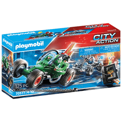 Presentamos Playmobil Kart Policial: Persecución al ladrón de la caja fuerte con el SKU 657057721 recomendado para + 4 años
