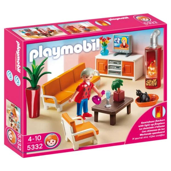 Apresentamos Playmobil Sala de Estar com Lareira com o SKU 65533213 recomendado para + 4 anos