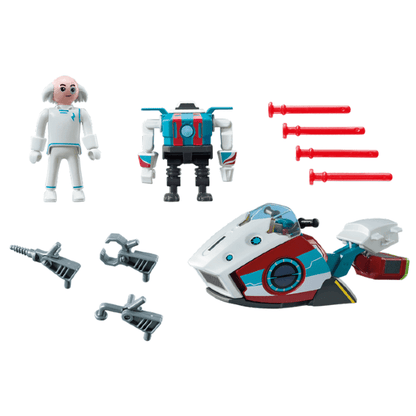 Presentamos Playmobil Super 4 Skyjet con el Dr. X y Robot con el SKU 65900317 recomendado para + 5 años