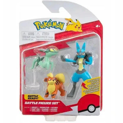 Presentamos Pokémon Figuras de batalla (Dreepy + Growlithe + Lucario) con el SKU 234259022 recomendado para + 4 años