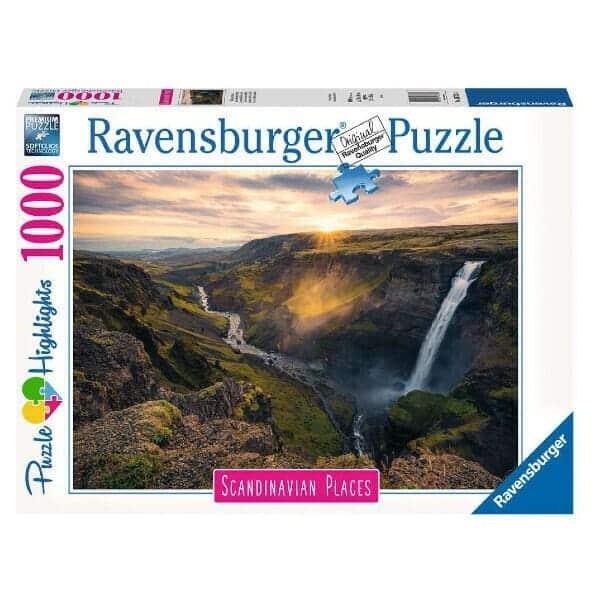 Apresentamos Puzzle 1000 peças -Cascata Haifoss na Islândia- com o SKU 861673821 recomendado para + 14 anos