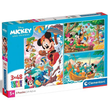 Apresentamos Puzzle Disney Mickey e amigos 3 x 48 pçs com o SKU 552526623 recomendado para + 5 anos