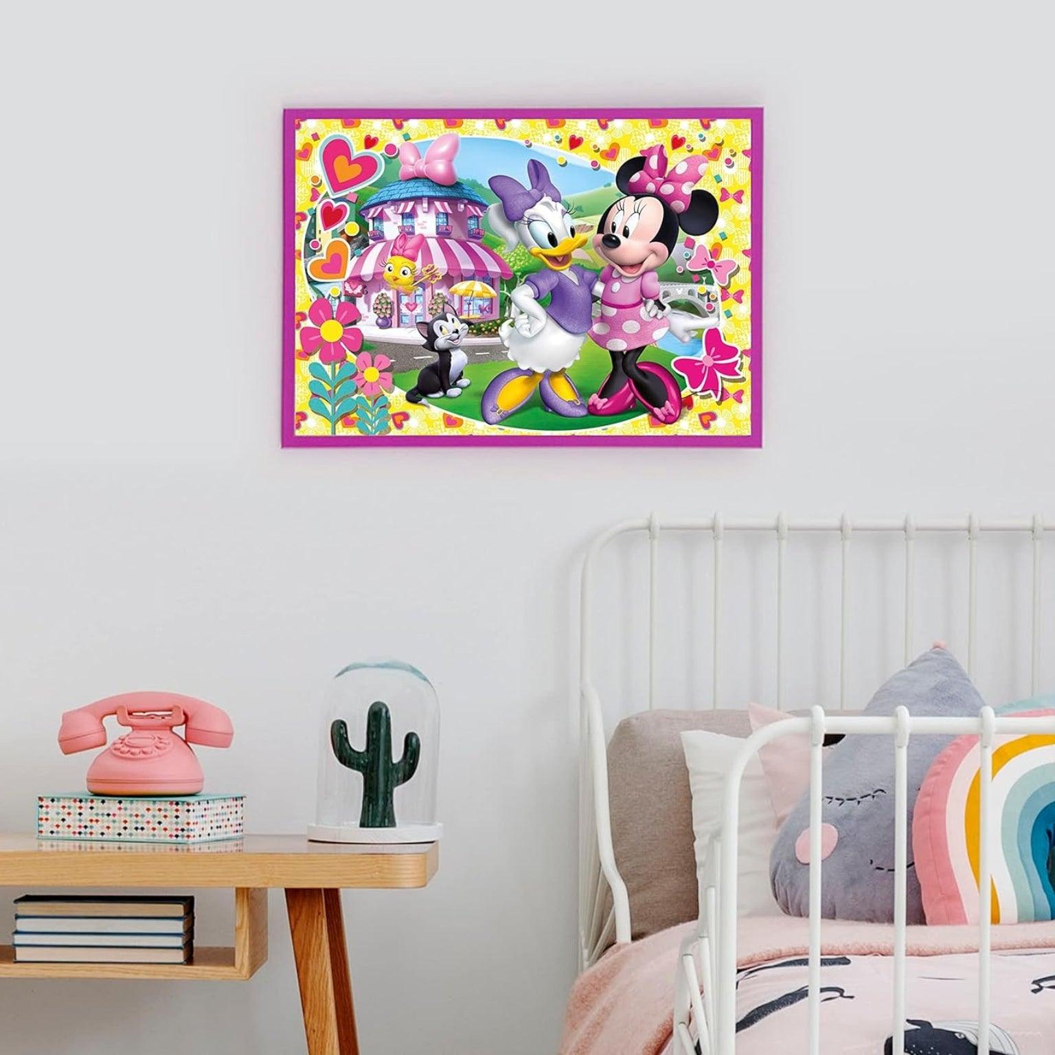 Apresentamos Puzzle Disney Minnie e Amigas 104 peças com o SKU 552798224 recomendado para + 6 anos