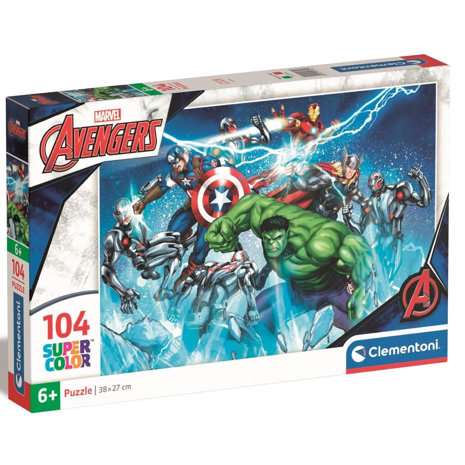 Apresentamos Puzzle Marvel Avengers 104 peças com o SKU 552574424 recomendado para + 6 anos