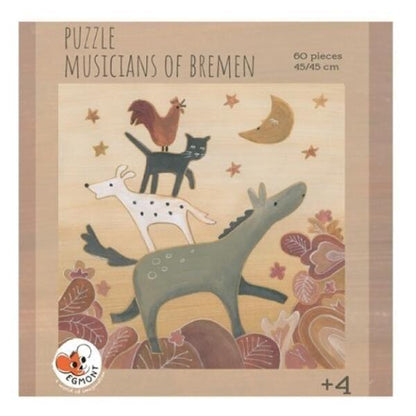 Presentamos Puzzle - Músicos de Bremen 60 piezas con SKU 727007923 recomendado para + 4 años