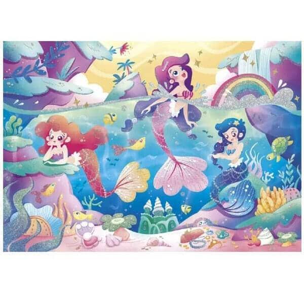 Apresentamos Puzzle Sereias 104 pçs com o SKU 770149521 recomendado para + 6 anos