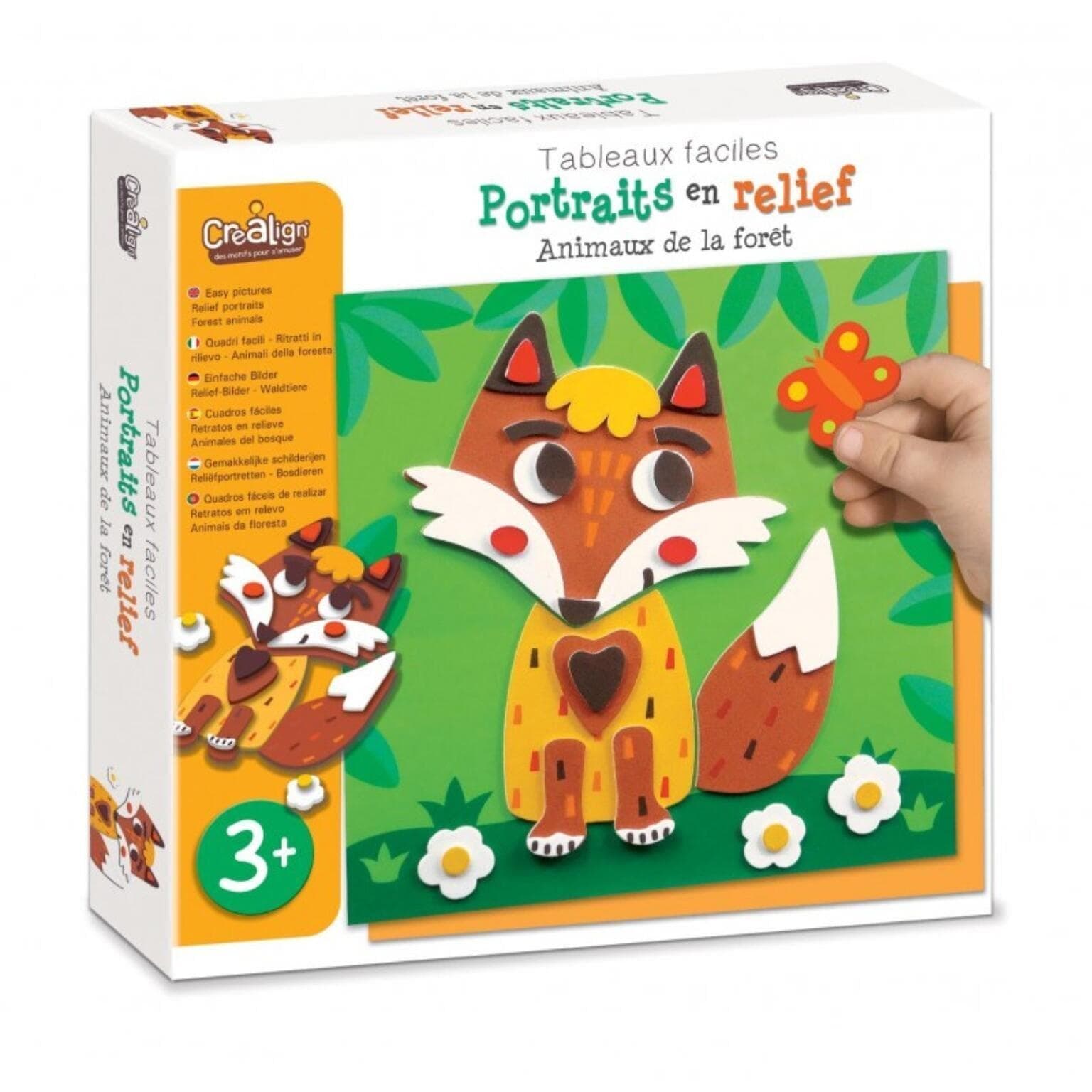 Apresentamos Retratos 3D de animais da floresta com o SKU 711406523 recomendado para + 3 anos