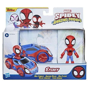 Spidey and his Amazing Friends Spidey com carro aracnídeo - Brincatoys