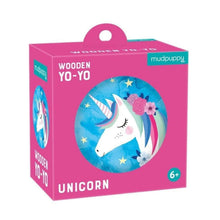 Apresentamos Yo-Yo de madeira - Unicórnio com o SKU 835630123 recomendado para + 6 anos
