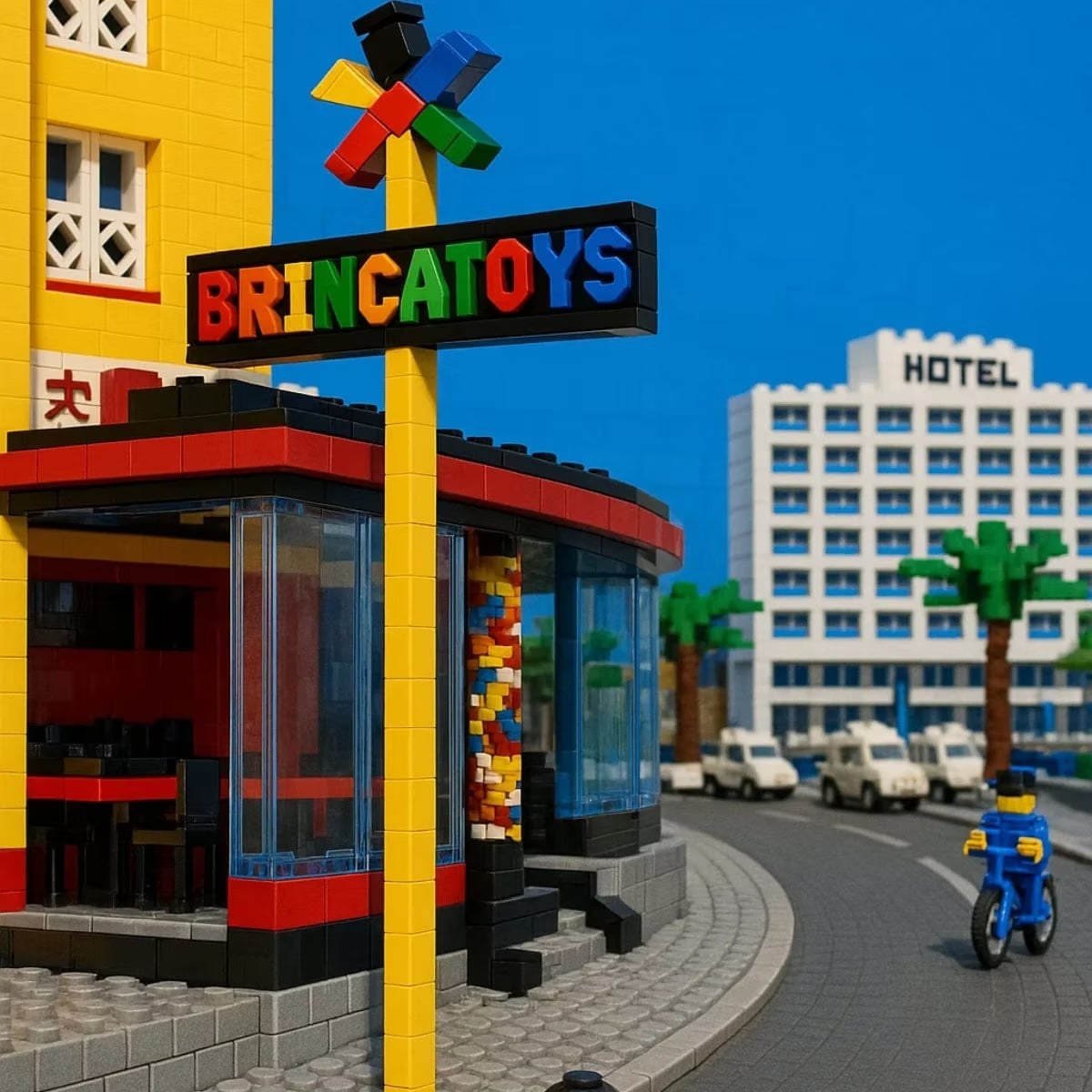 Recreación en LEGO de la tienda Brincatoys de Vilamoura